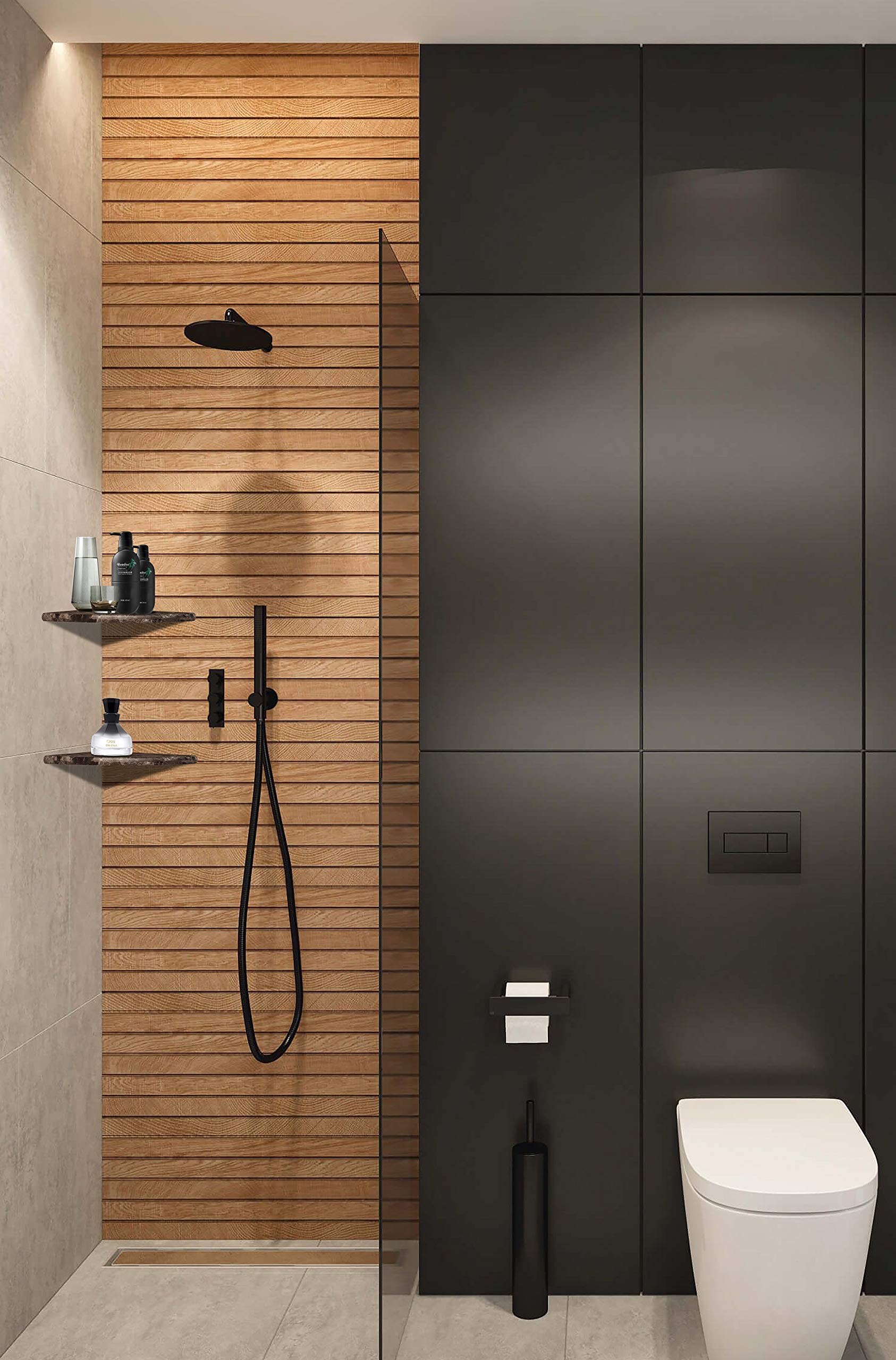 大理石コーナー用 Amazon.co.jp: Simple Tile - 本物の大理石コーナーシェルフ バス